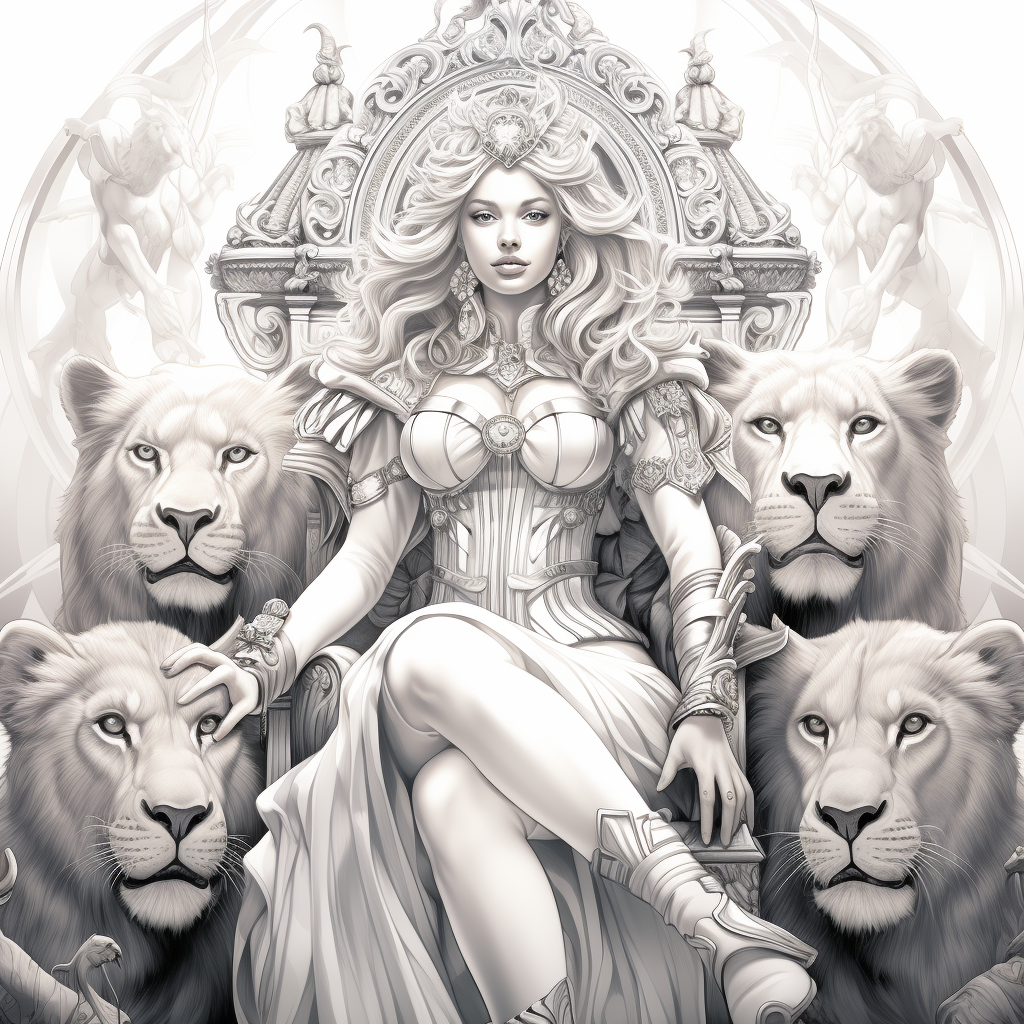 Regal queen coloring page
